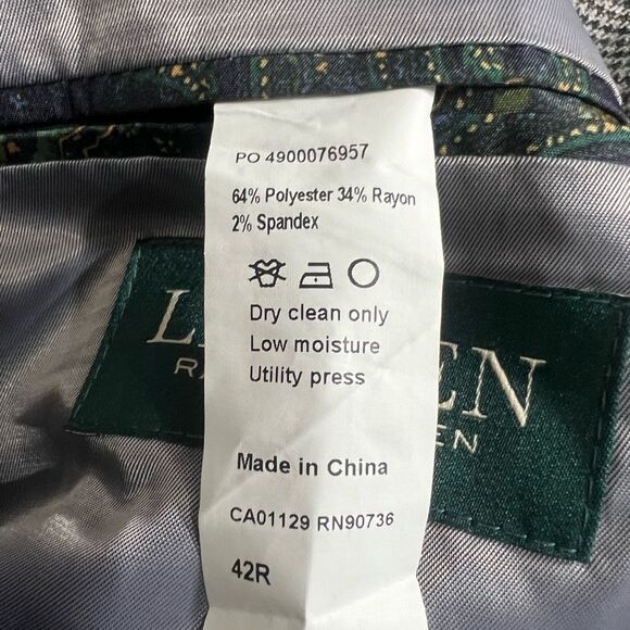 Lauren Ralph Lauren blazer mens 42R gray multicolor houndstooth office‎ -5 - Picture 7 of 7